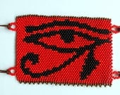 Beaded Eye of Horus wrist ankle arm cuff