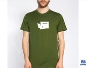 Washington State Tshirt  - Mens T shirt American Apparel - S M L XL (9 Colors Available)