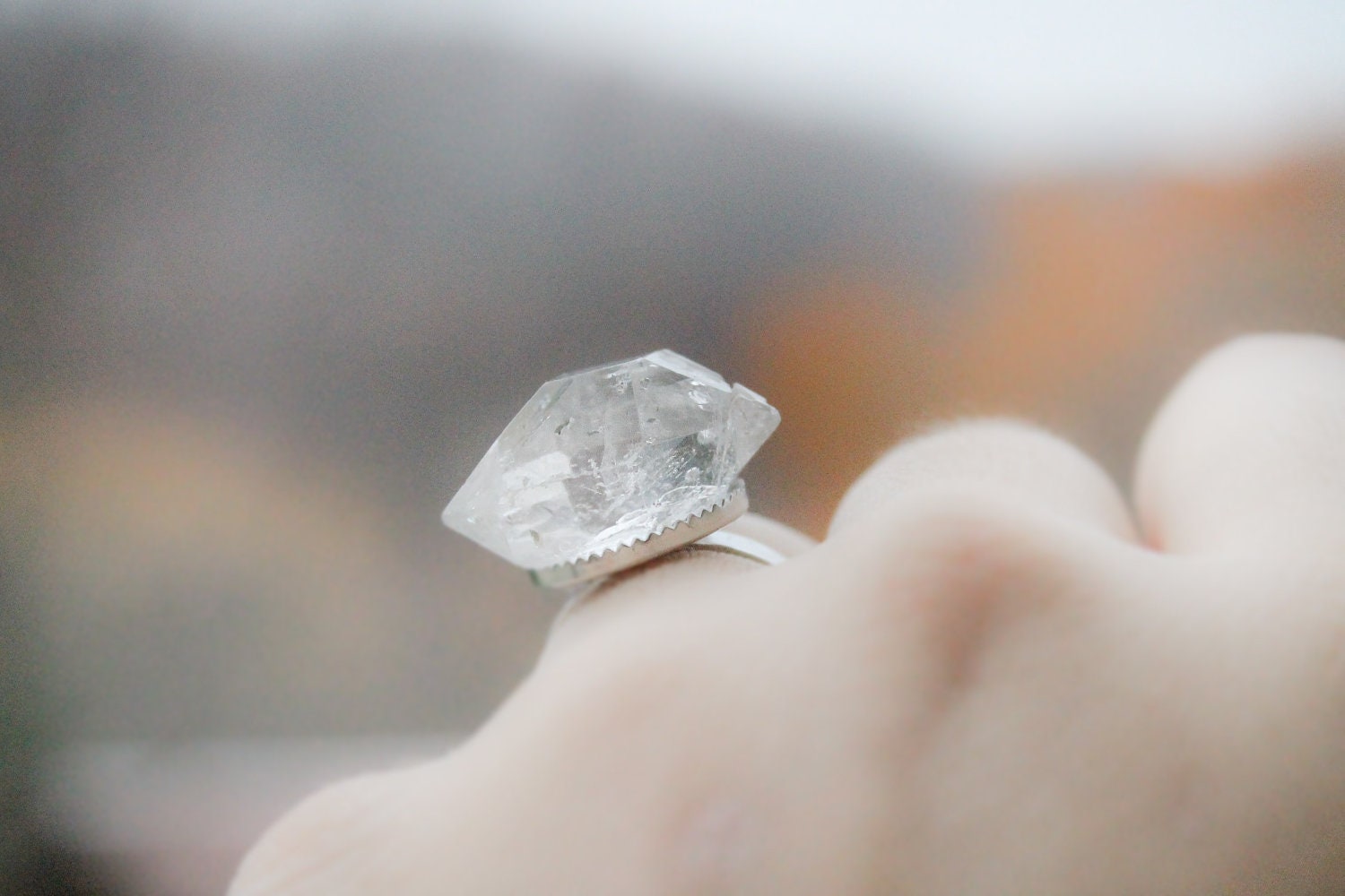 Herkimer Diamond  Adjustable Ring - Inner Vision Ring