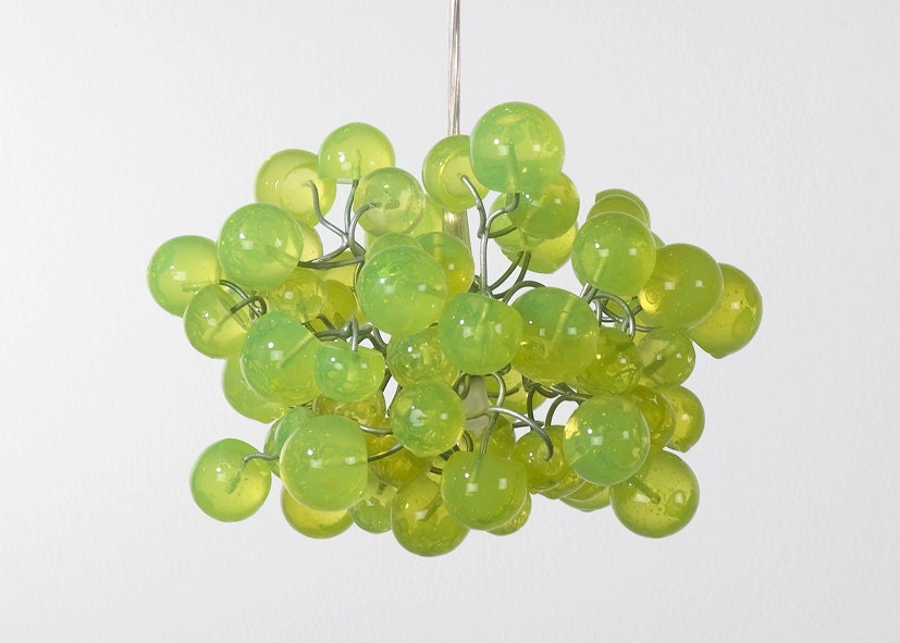Hanging lamp.Lemon Green bubbles bubbles.