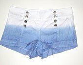 High waisted blue and white shorts size 7
