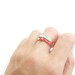 Mint Bow Ring. Adjustable Ring. Ribbon. Stackable Ring. Simple. Everyday Jewelry. Color Block.