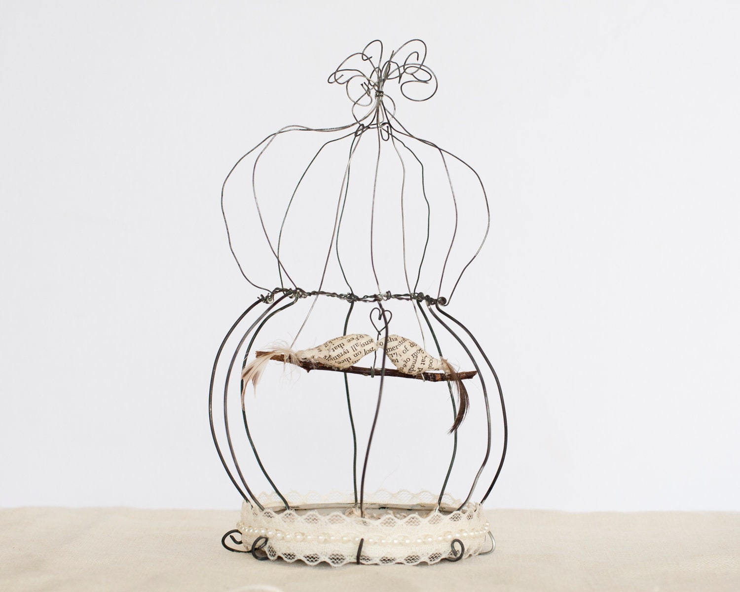 Wire Birdcage Cake Topper