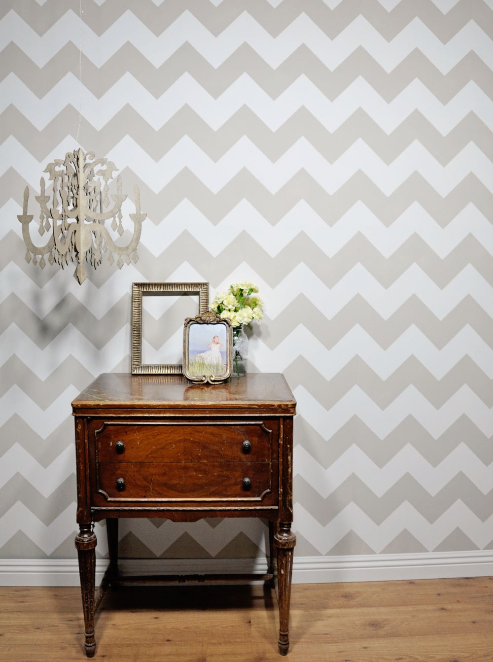 Chevron Wall Stencil Reusable