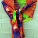 Nebula Rainbow Tie Dye Chiffon Silk Scarf 22"x90"
