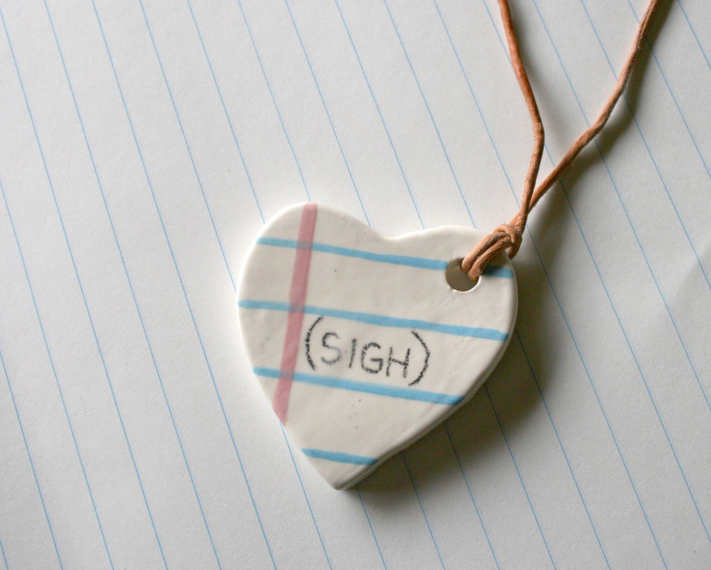 Sigh Heart Shape Notebook necklace