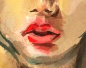 painting of half naked young woman. PRINT