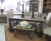 RECYCLED WOOD dining table, made in the USA,6'