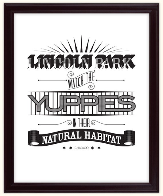 Lincoln Park 11x14 Silk Screen Poster