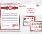3 Piece Letter from Santa - Printable - Personalized Letter, Thank you cards, envelope design