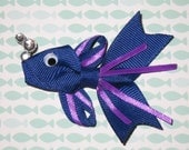 NEW "BETTA FISH" Girls Ribbon Sculpture Hairbow Clip Bow Boutique Aquatic Goldfish Beach Fishy