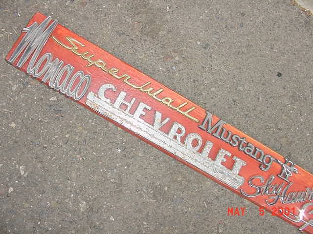 Vintage CAR/Etc. EMBLEM COLLECTION: 14 Logos Mounted On Board, Large Variety, Unusual