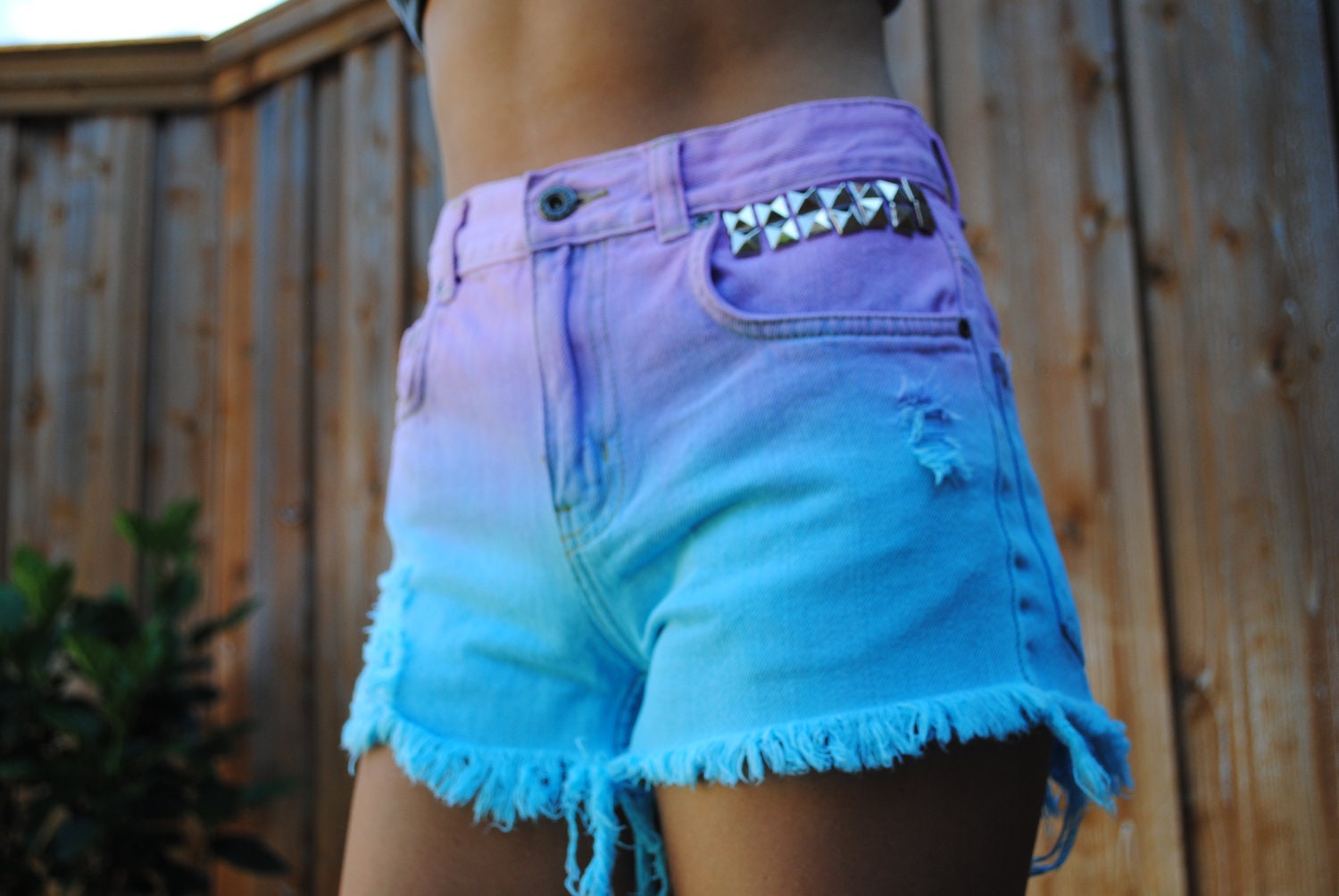Highwaisted Hipster Shorts(With Studs)