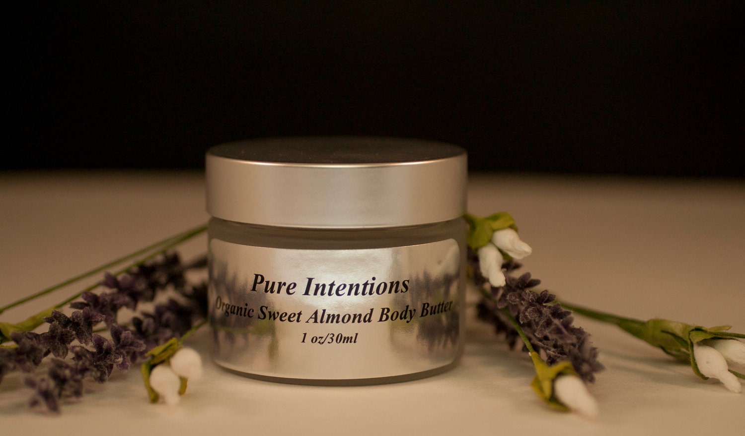 Hand & Body Butter Lotion - Unscented Organic Sweet Almond Oil Skin Care - Smooth and Silky - Concentrated Skin Hydration - Sensitive Skin