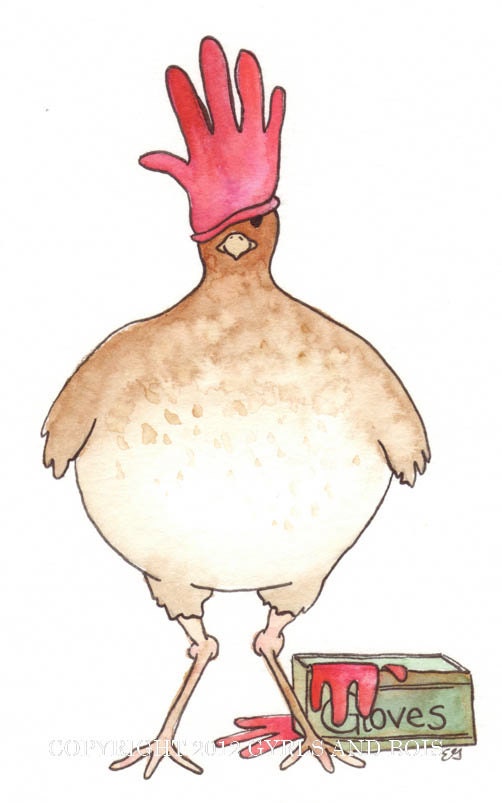 CtR or Chicken to Rooster (a high quality giclee print) - Celebrating trans and genderqueer chickens everywhere.