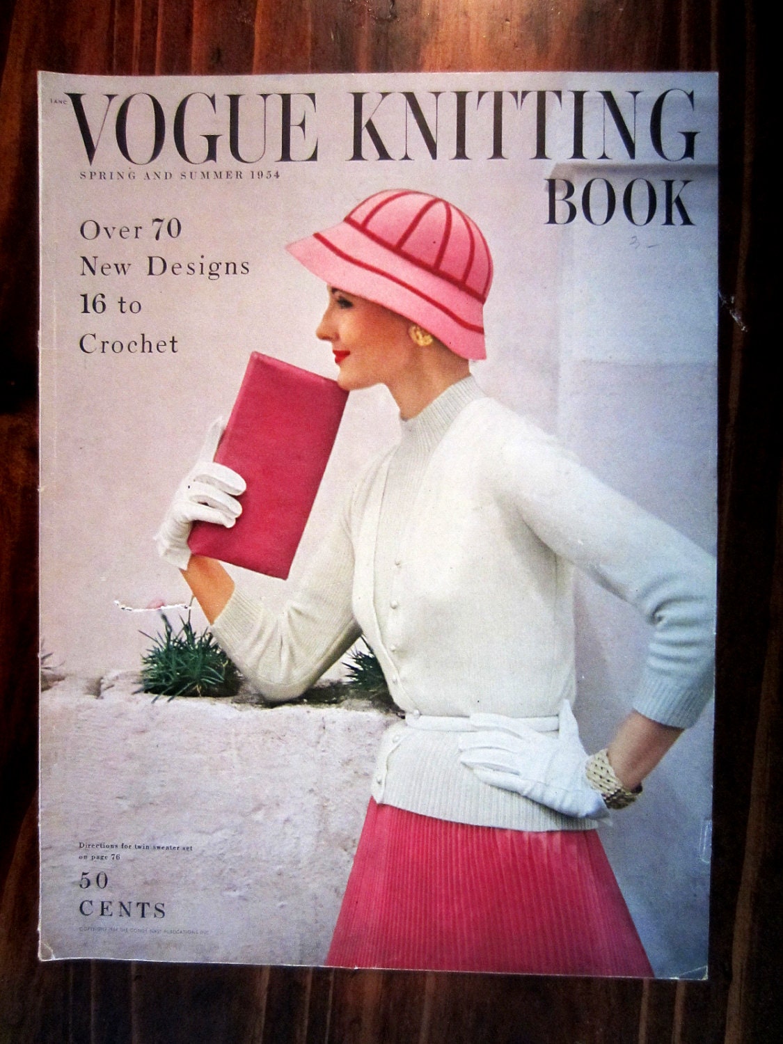 1954 Vogue Knitting Book - Magazine - Patterns - Crochet - Spring-Summer