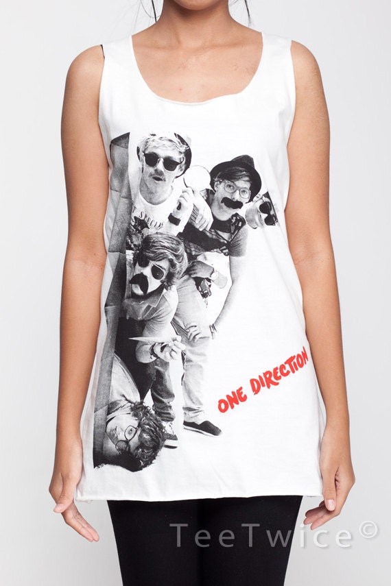 One Direction Shirt 1D Detection Tank Top Women Shirts White Shirt Tunic Top Vest Sleeveless Women T-Shirt Size S M