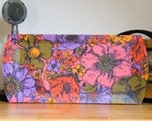 Vintage Floral Fabric Covered Vanity Tray - Floral, Bright, Retro, Groovy