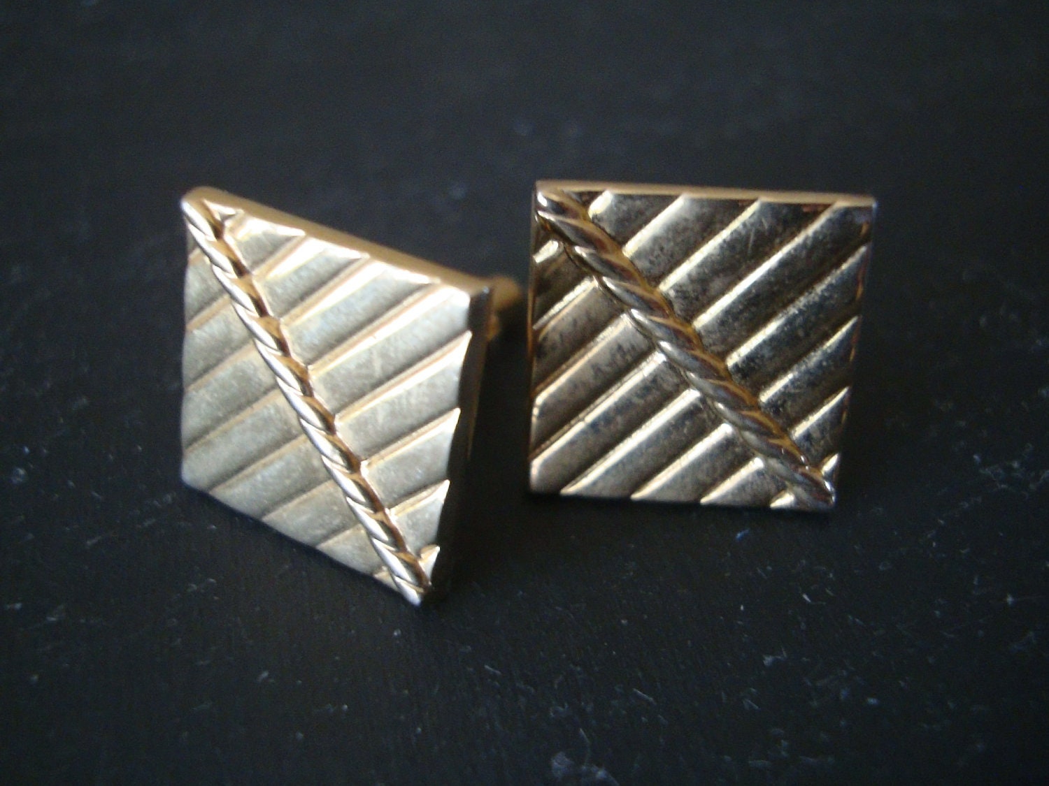 Vintage Retro Swank Cufflinks GoldToned