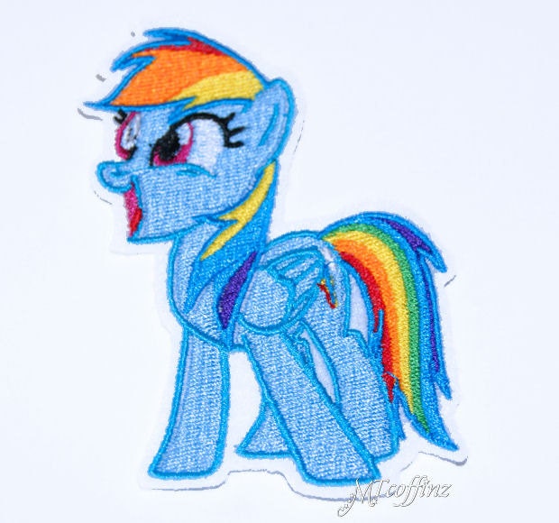 My Little Pony Rainbow Dash Iron On Embroidery Patch MTCoffinz