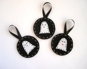 Halloween decoration - black and white spooky ghosts - Halloween ornaments