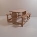 Monster High Furniture - Miniature 1:6 scale (Playscale) Wood Creepateria Table - UNASSEMBLED, UNFINISHED.
