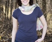 Pastel Hand Painted Silk Scarf