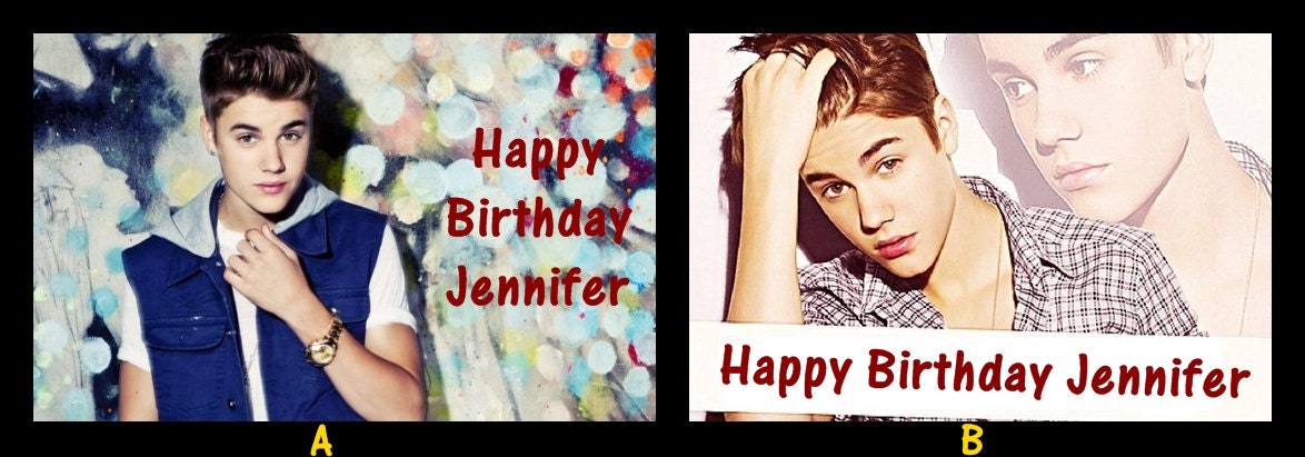 justin bieber edible image cake topper Il_170x135