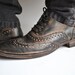 Handmade Curried leather  Lace-Up Mens Brogues
