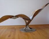 ZZIV Stainless Steel 5 Circles Recline Functional Modern Art Chair Fancy Home Decor SteamPunk