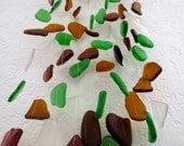 Unique Surf Tumbled Sea Glass Sun Catcher Mobile with Driftwood "Beaver Creek"