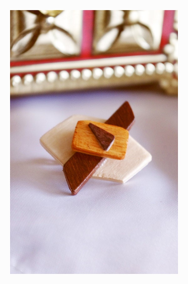 Woodworking brooches handmade