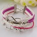Infinity, Faith & Love Charm Bracelet--Antique Silver, Wax Cords and Korean Cashmere Charm Bracelet-Personalized Bracelet, Friendship gift