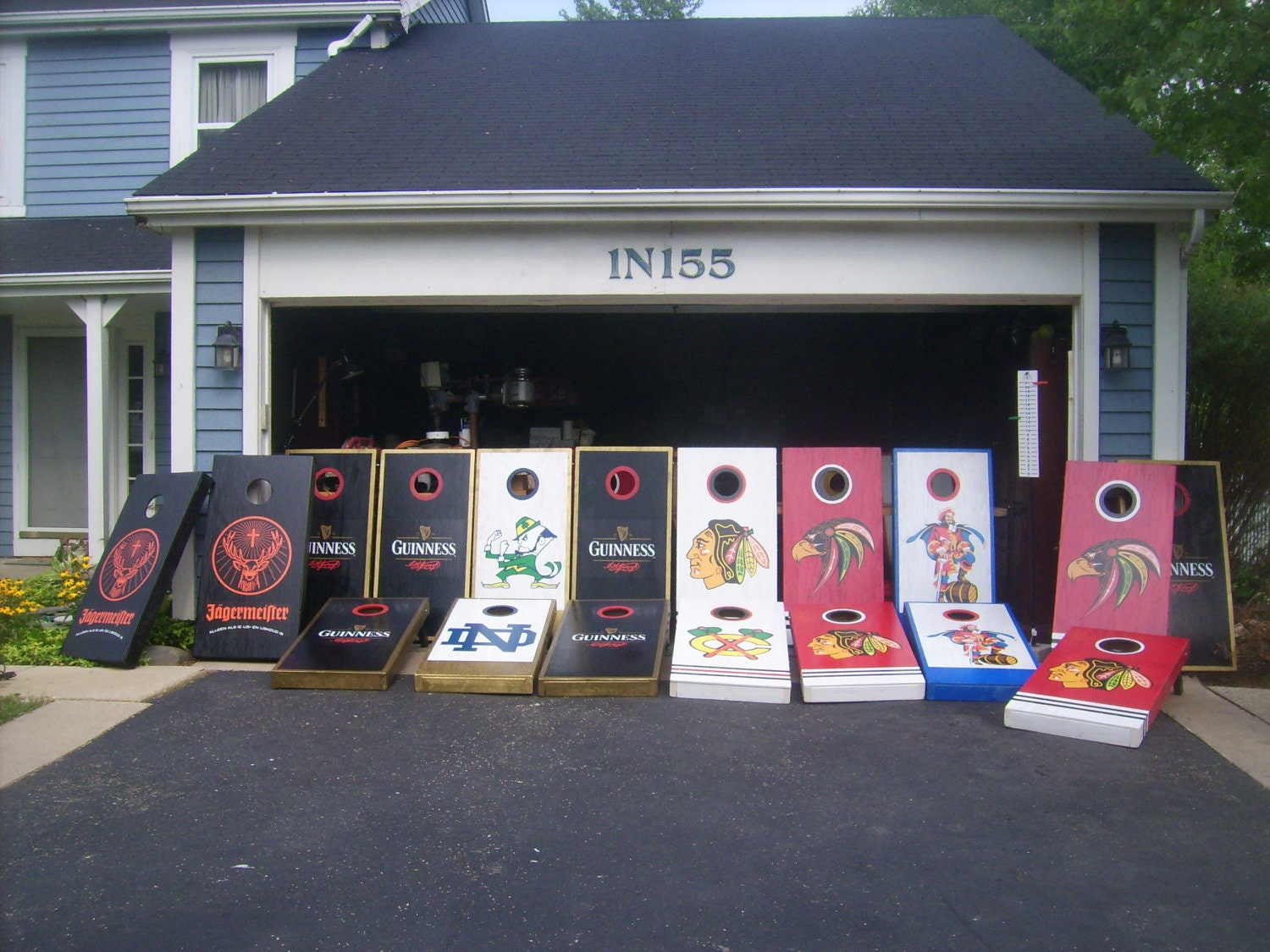 Custom Oak Cornhole Games Chicagoland