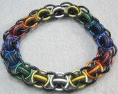 Rainbow Pride Stretch to fit Chainmaille Bracelet