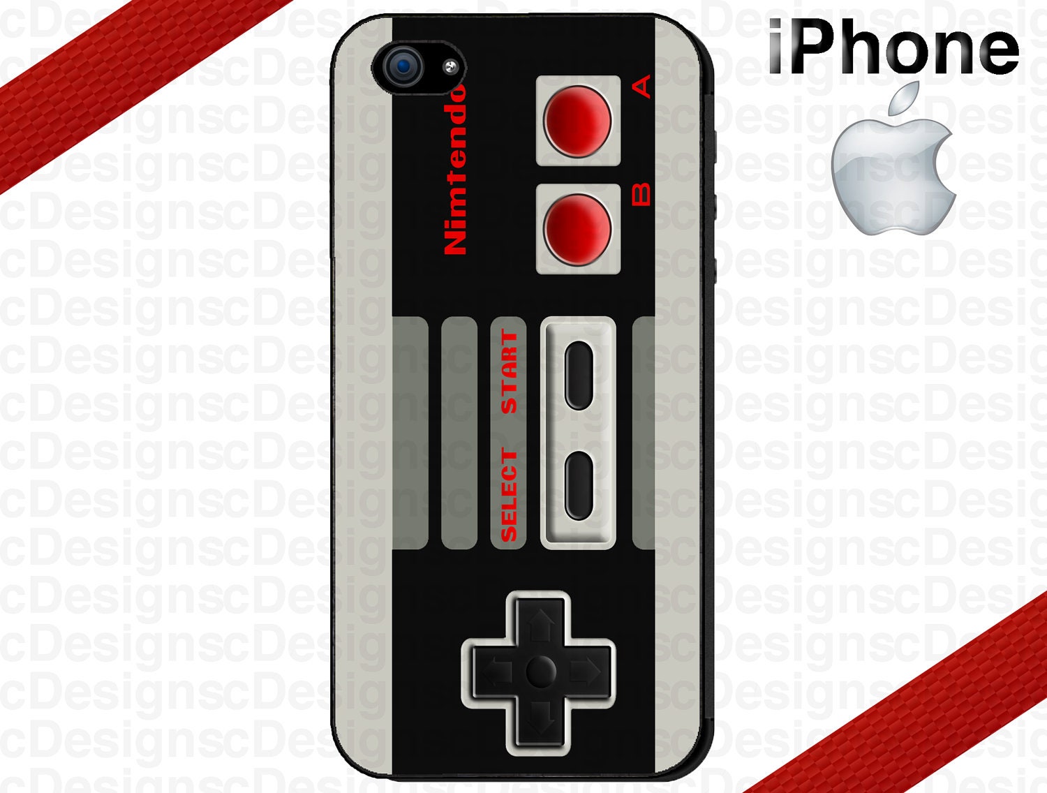 NES Nintendo Controller iPhone 4/4S and iPhone 5 Custom Hard Case Cover