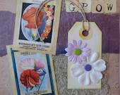 Grow-Original Art Card Mixed Media collage on paper