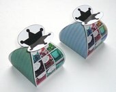 Christmas comic favor box, DIY printable, give-away, holiday candy box, pastel, black, packaging, 2.pdf, digital files, gift box templates
