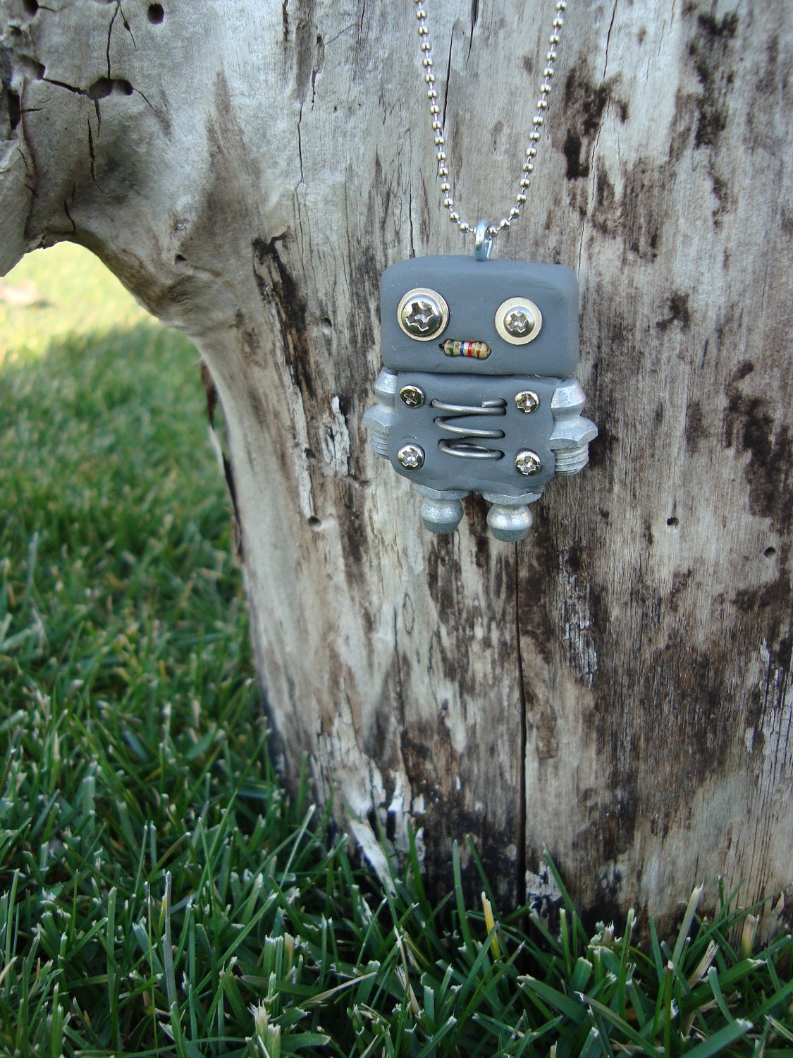 Robot Necklace (Oven Baked Clay)