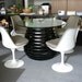 Saarinen Tulip dining chairs fully upholstered shell (set of 4)