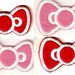 4pcs Hello Kitty Red and Pink  Bow Sanrio Embroidered Iron On / Sew On Patch Freeship to USA