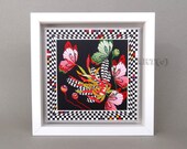 Colorful Wall Art - Original Painting of Butterfly Flower - Fine Art