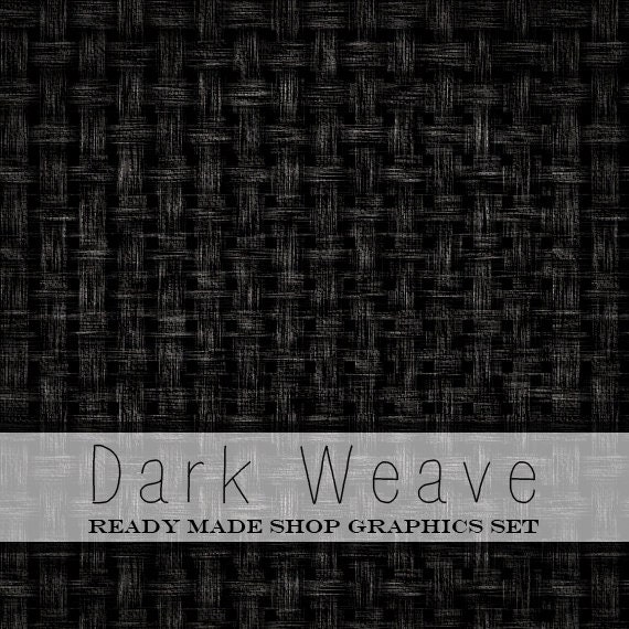 Custom Banners, Avatars, Business Card, Logo Label & More - Ready Made Shop Graphics Set, 9 Premade Files - DARK WEAVE