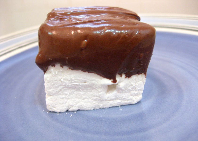 Vanilla Bean Marshmallows Dipped in Chocolate - 1 dozen fair trade Gourmet homemade chocolate covered marshmallows