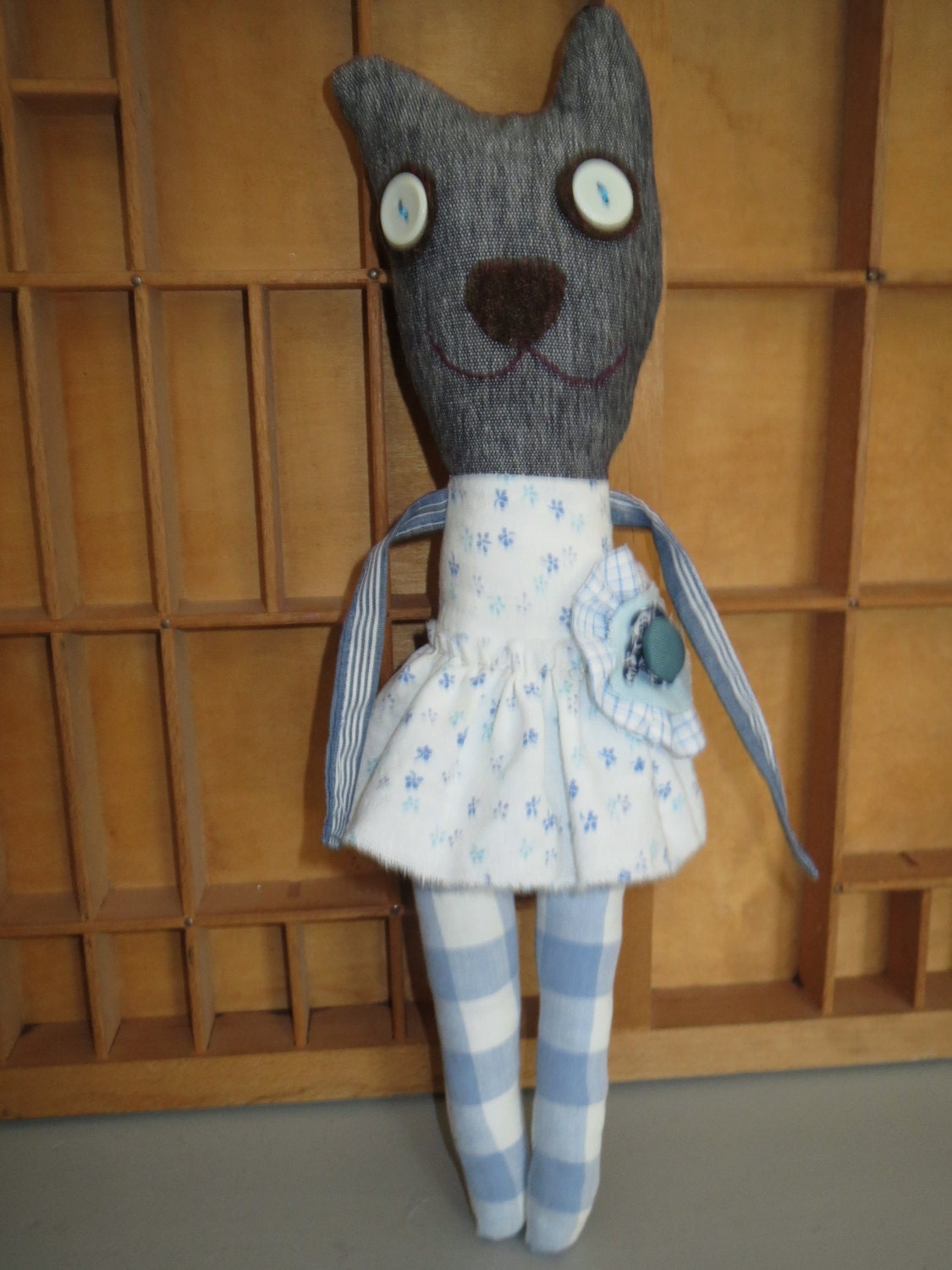 Primitive Cat Doll Folk OOAK
