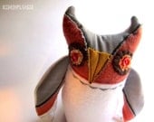 Owl plush owl plushie - Soft sculpture, waldorf toy, woodland creature, spirit animal, totem - Snowy Owl