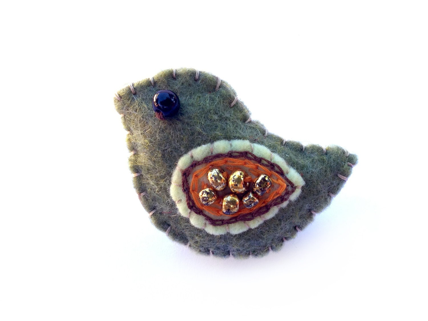 Felt brooch, felt pin, bird brooch, bird pin, cute brooch, cute pin, brooch for kids, brooch for girls