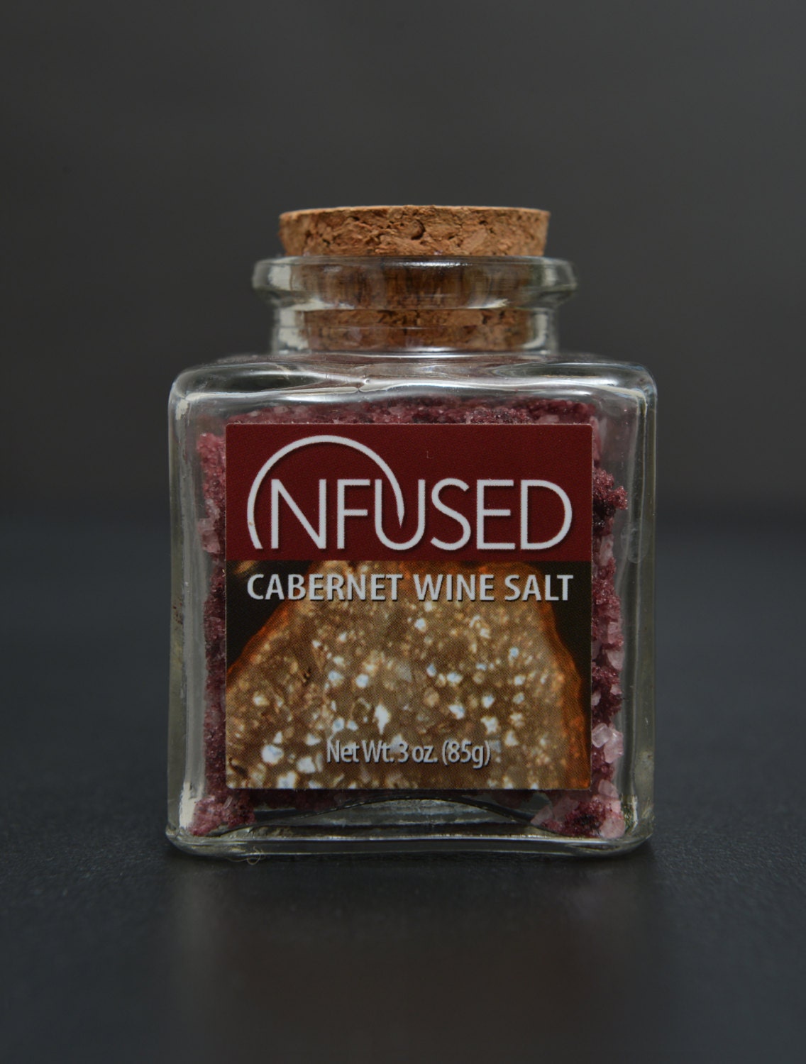 Cabernet Wine Salt - made with reduced Cabernet, mixed with herbs and zest and sugar