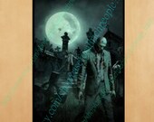 Scary Zombie Full Moon hard case and silicon case for iphone 5 two layers protectectionscreen protector cleaning cloth