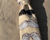 Faux Baby/Toddler Boy Neck Tie Size 6-12mos Mustaches Where's My 'Stache